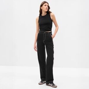 GAP Women's Black High Rise Carpenter Jeans
